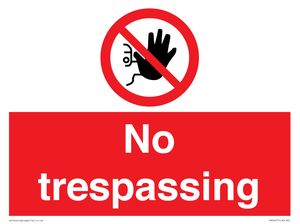 No trespassing